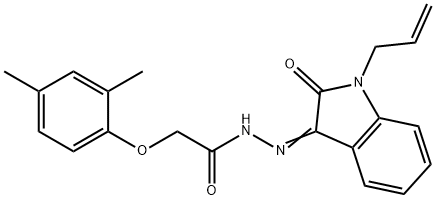 N'-(1-allyl-2-oxo-1,2-dihydro-3H-indol-3-ylidene)-2-(2,4-dimethylphenoxy)acetohydrazide|