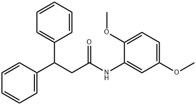N-(2,5-dimethoxyphenyl)-3,3-diphenylpropanamide Struktur