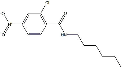 2-chloro-N-hexyl-4-nitrobenzamide Struktur