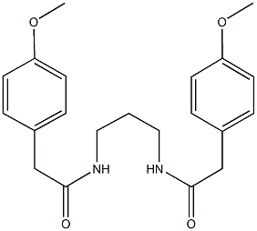 2-(4-methoxyphenyl)-N-(3-{[(4-methoxyphenyl)acetyl]amino}propyl)acetamide Struktur