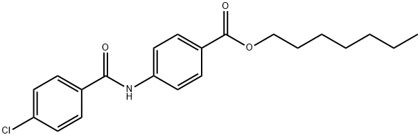 heptyl 4-[(4-chlorobenzoyl)amino]benzoate Struktur