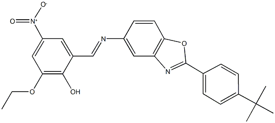 2-({[2-(4-tert-butylphenyl)-1,3-benzoxazol-5-yl]imino}methyl)-6-ethoxy-4-nitrophenol|