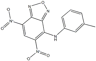 5,7-bisnitro-4-(3-toluidino)-2,1,3-benzoxadiazole Struktur