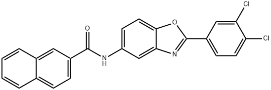 N-[2-(3,4-dichlorophenyl)-1,3-benzoxazol-5-yl]-2-naphthamide Struktur