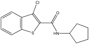 3-chloro-N-cyclopentyl-1-benzothiophene-2-carboxamide Struktur