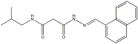 N-isobutyl-3-[2-(1-naphthylmethylene)hydrazino]-3-oxopropanamide Struktur