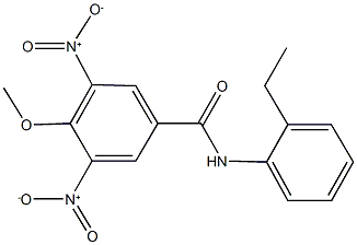 N-(2-ethylphenyl)-3,5-dinitro-4-methoxybenzamide Struktur
