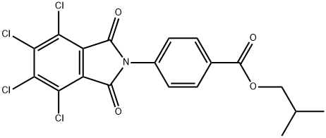 isobutyl 4-(4,5,6,7-tetrachloro-1,3-dioxo-1,3-dihydro-2H-isoindol-2-yl)benzoate Struktur