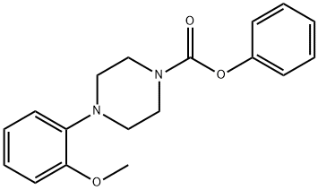 phenyl 4-(2-methoxyphenyl)-1-piperazinecarboxylate Struktur