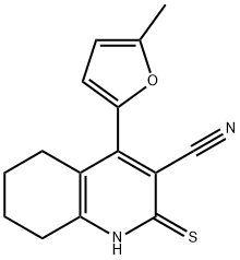 4-(5-methyl-2-furyl)-2-thioxo-1,2,5,6,7,8-hexahydro-3-quinolinecarbonitrile Structure