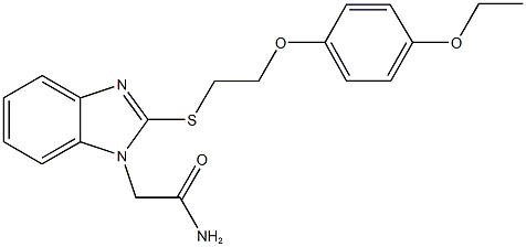 2-(2-{[2-(4-ethoxyphenoxy)ethyl]sulfanyl}-1H-benzimidazol-1-yl)acetamide Struktur