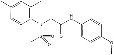 2-[2,4-dimethyl(methylsulfonyl)anilino]-N-(4-methoxyphenyl)acetamide Struktur