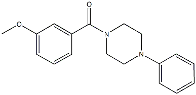1-(3-methoxybenzoyl)-4-phenylpiperazine Struktur