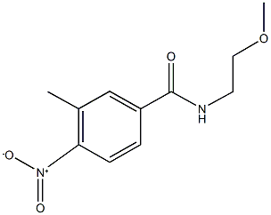 4-nitro-N-(2-methoxyethyl)-3-methylbenzamide Structure