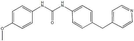 N-(4-methoxyphenyl)-N'-[4-(4-pyridinylmethyl)phenyl]urea Struktur