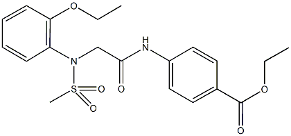 ethyl 4-({[2-ethoxy(methylsulfonyl)anilino]acetyl}amino)benzoate Struktur