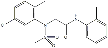 2-[5-chloro-2-methyl(methylsulfonyl)anilino]-N-(2-methylphenyl)acetamide Struktur