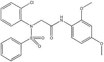 2-[2-chloro(phenylsulfonyl)anilino]-N-(2,4-dimethoxyphenyl)acetamide Struktur