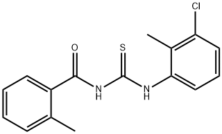 N-(3-chloro-2-methylphenyl)-N'-(2-methylbenzoyl)thiourea Struktur