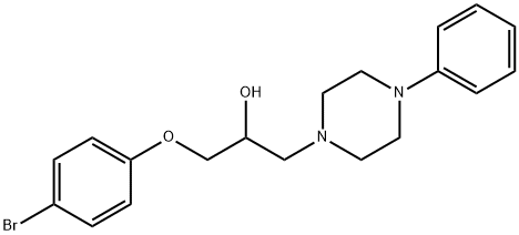 1-(4-bromophenoxy)-3-(4-phenyl-1-piperazinyl)-2-propanol Structure