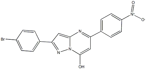 2-(4-bromophenyl)-5-{4-nitrophenyl}pyrazolo[1,5-a]pyrimidin-7-ol Struktur