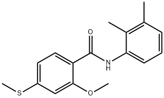 N-(2,3-dimethylphenyl)-2-methoxy-4-(methylsulfanyl)benzamide Struktur