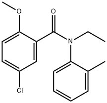 5-chloro-N-ethyl-2-methoxy-N-(2-methylphenyl)benzamide Struktur