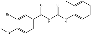 N-(3-bromo-4-methoxybenzoyl)-N'-(2,6-dimethylphenyl)thiourea Struktur