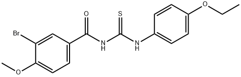 N-(3-bromo-4-methoxybenzoyl)-N'-(4-ethoxyphenyl)thiourea Struktur
