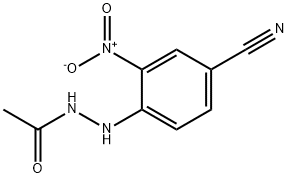 N'-{4-cyano-2-nitrophenyl}acetohydrazide Struktur