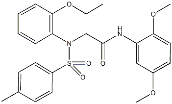 N-(2,5-dimethoxyphenyl)-2-{2-ethoxy[(4-methylphenyl)sulfonyl]anilino}acetamide Struktur