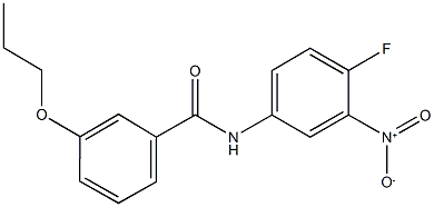 N-{4-fluoro-3-nitrophenyl}-3-propoxybenzamide Struktur