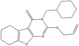 2-(allylsulfanyl)-3-(cyclohexylmethyl)-5,6,7,8-tetrahydro[1]benzothieno[2,3-d]pyrimidin-4(3H)-one Structure