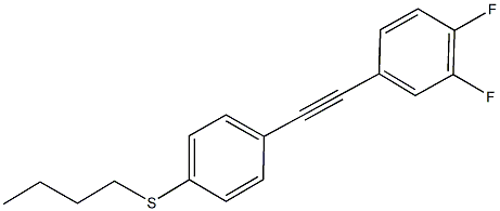 4-{[4-(butylsulfanyl)phenyl]ethynyl}-1,2-difluorobenzene Struktur