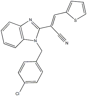 2-[1-(4-chlorobenzyl)-1H-benzimidazol-2-yl]-3-(2-thienyl)acrylonitrile Struktur