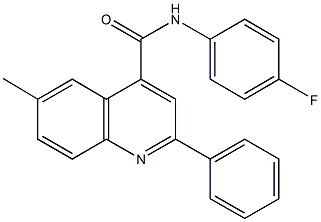 N-(4-fluorophenyl)-6-methyl-2-phenyl-4-quinolinecarboxamide Struktur