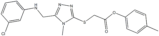 4-methylphenyl ({5-[(3-chloroanilino)methyl]-4-methyl-4H-1,2,4-triazol-3-yl}sulfanyl)acetate Struktur