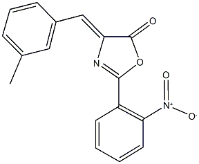 2-{2-nitrophenyl}-4-(3-methylbenzylidene)-1,3-oxazol-5(4H)-one Structure