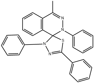 4-methyl-2,3',5'-triphenyl-1,2,2',3'-tetrahydrospiro(phthalazine-1,2'-[1,3,4]-thiadiazole) Struktur