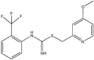 (4-methoxy-2-pyridinyl)methyl N-[2-(trifluoromethyl)phenyl]imidothiocarbamate Struktur