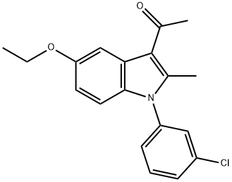 1-[1-(3-chlorophenyl)-5-ethoxy-2-methyl-1H-indol-3-yl]ethanone Struktur