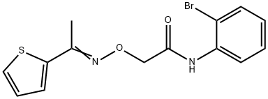 N-(2-bromophenyl)-2-({[1-(2-thienyl)ethylidene]amino}oxy)acetamide Structure