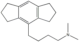 4-(1,2,3,5,6,7-hexahydro-s-indacen-4-yl)-N,N-dimethyl-1-butanamine Struktur