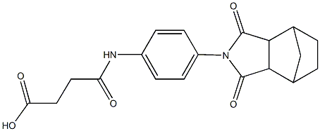4-[4-(3,5-dioxo-4-azatricyclo[5.2.1.0~2,6~]dec-4-yl)anilino]-4-oxobutanoic acid Struktur