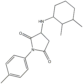3-[(2,3-dimethylcyclohexyl)amino]-1-(4-methylphenyl)-2,5-pyrrolidinedione Struktur