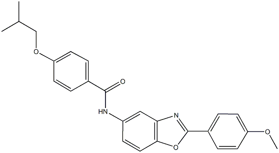 4-isobutoxy-N-[2-(4-methoxyphenyl)-1,3-benzoxazol-5-yl]benzamide Struktur