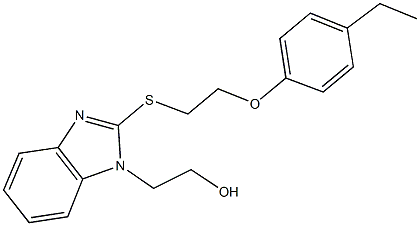 2-(2-{[2-(4-ethylphenoxy)ethyl]sulfanyl}-1H-benzimidazol-1-yl)ethanol Struktur
