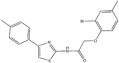 2-(2-bromo-4-methylphenoxy)-N-[4-(4-methylphenyl)-1,3-thiazol-2-yl]acetamide Struktur
