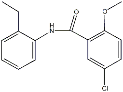 5-chloro-N-(2-ethylphenyl)-2-methoxybenzamide Struktur