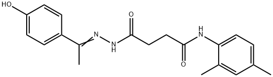 N-(2,4-dimethylphenyl)-4-{2-[1-(4-hydroxyphenyl)ethylidene]hydrazino}-4-oxobutanamide Struktur